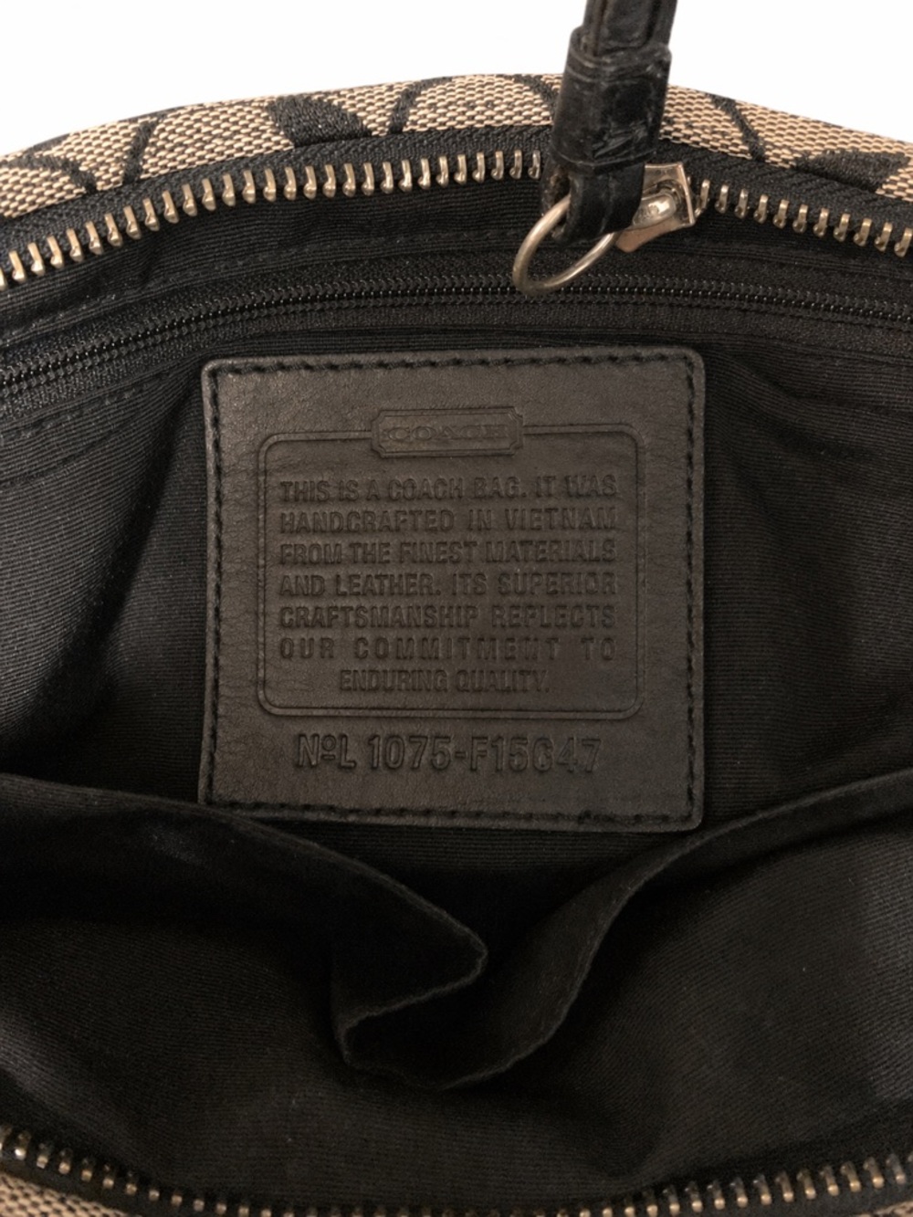Coach Y2K Soho Pleated Signature C Canvas Leather Trim Tote Shoulder Bag - Picture 4 of 8